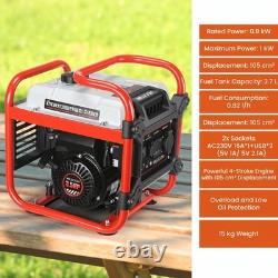 1000W Portable Inverter Generator 4-Stroke Petrol Air Cooled Camping Power