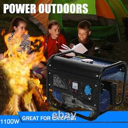 1100W Petrol Portable Camping Generator 4 Stroke 230v 3HP Recoil start