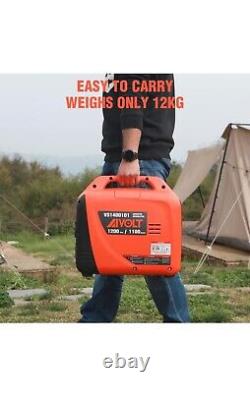117AIVOLT 1200W Petrol Inverter Generator 4 Stroke Portable Silent Suitcase