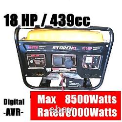 18HP Rated 8000W Max 8500W Single Phase Generator 4 Stroke Portable Petrol