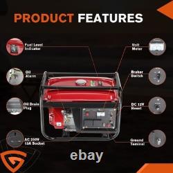3200W 6.5HP Petrol Generator Inverter Dual Fuel Fuel-efficient 230V 15A 12V DC