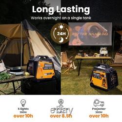 3200W Inverter Generator Portable Petrol/LPG For Camping Outdoor Electric Start