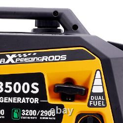 3200W Petrol Inverter Generator Portable Camping 3.5KW Dual Fuel Gas/LPG E-start