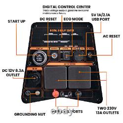 3200W Petrol Inverter Generator Portable Camping 3.5KW Dual Fuel Gas/LPG E-start