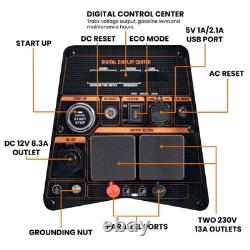 3200W Petrol Inverter Generator Portable Camping 3.5kVA Genset Dual Fuel Gas/LPG