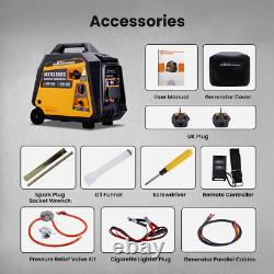 3200W Petrol Inverter Generator Portable E-start for Camping 3.5KW Dual Fuel