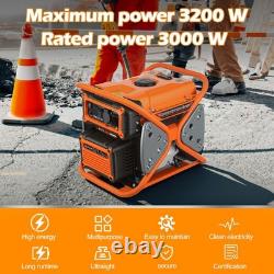 3200W Petrol Inverter Generator for Camping RV Garden OutdoorPhone/PC Power NEW