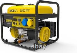 3200 Watt Portable Petrol Generator, 224cc, 12 hour run time digital display
