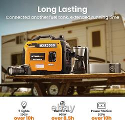 3300W Portable Inverter Generator Petrol Silent Pure Sine Wave Generator for Cam