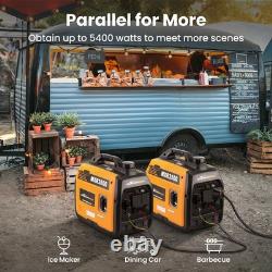 3KW Inverter Generator Petrol Portable Quiet 230V Backup Power Home Camping 3.3
