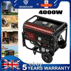 4000W 8HP 215CC PETROL GENERATOR PORTABLE 4-STROKE OHV ENGINE With WHEELS HANDRAIL