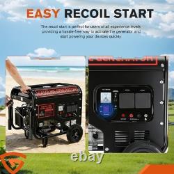 4000W 8HP 215CC PETROL GENERATOR PORTABLE 4-STROKE OHV ENGINE With WHEELS HANDRAIL