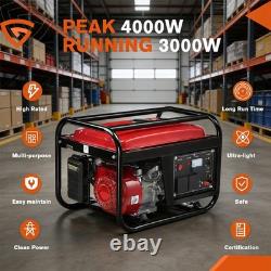 4000w Inverter Generator Petrol 196cc 4-stroke Ohv Dual Fuel Rv Home Backup New