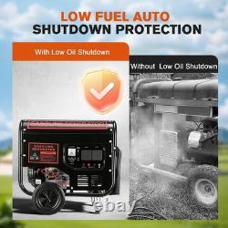 5000W 7HP Petrol Generator & Wheels Handrail Electric Start 274CC Portable NEW