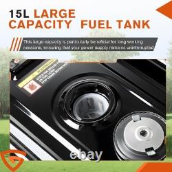 5000w Portable Petrol Generator With Wheels Handrail Electric Start 274cc 7hp