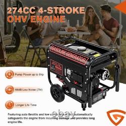5kW Petrol Generator, 220V 8hp 274cc Electric Start Building Worksite Open Frame