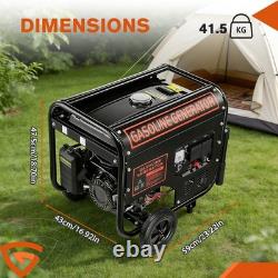 5kW Petrol Generator, 220V 8hp 274cc Electric Start Building Worksite Open Frame