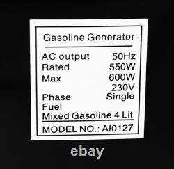 600W Inverter Generator Silent Petrol Generator Portable Camping Emergency