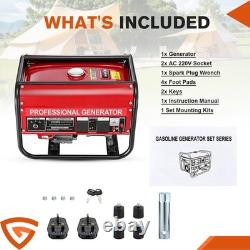 6500W 7.5HP Petrol Generator Portable 4 Stroke Storm Flood Weather Backup Power