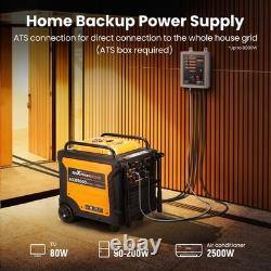8000W Portable Inverter Generator Petrol E-start + ATS Interface For Camping RV