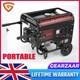 8hp 4000w 215cc Petrol Generator Recoil Start With Wheels Handrail 220v 60hz New