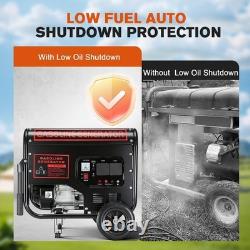 8HP 4000W 215CC Petrol Generator Recoil Start With Wheels Handrail 220V 60Hz NEW