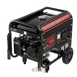 8HP 4000W 215CC Petrol Generator Recoil Start With Wheels Handrail 220V 60Hz NEW
