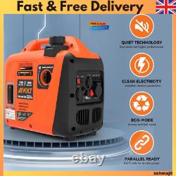 AIVOLT 1200W Petrol Inverter Generator 4 Stroke Portable Silent Suitcase for Use