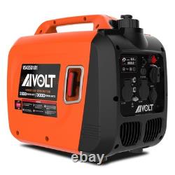 AIVOLT 3300W Petrol Inverter Generator 4 Stroke Portable Generator for Camping
