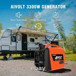 AIVOLT 3300W Petrol Inverter Generator 4 Stroke Portable Generator for Camping