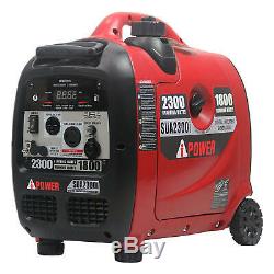 A-iPower SUA2300i Ultra-Quiet Inverter Generator, Mobility Kit CARB Compliant