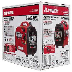 A-iPower SUA2300i Ultra-Quiet Inverter Generator, Mobility Kit CARB Compliant