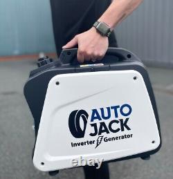 Autojack Petrol Inverter Generator 1200W Quiet Camping Suitcase Power Supply 12V