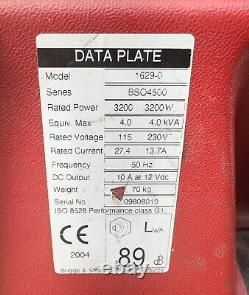 BRIGGS & STRATTON BSQ4500 PRO SILENT GENERATOR. ONLY 34Hrs. USE FROM NEW
