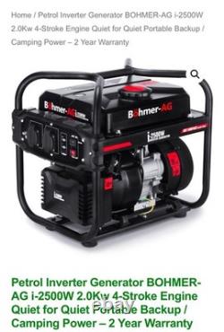 Bohmer-AG Portable Inverter Generator I2500W for Petrol
