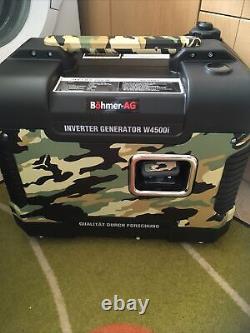 Bohmer Inverter Generator W4500i, 3 Jerry Cans, Fuel, 2 TSX Oils NEW Reading