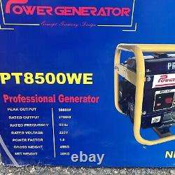 Brand New in BoxPROFESSIONAL 2.8 kVA Portable Petrol Generator gasoline PT8500WE