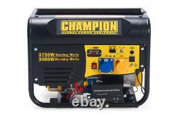 CHAMPION CPG4000E1 3500 WATT MAX PETROL GENERATOR Electric Start 230V & 110v