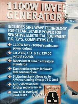 CLARKE POWER 1100W INVERTER GENERATOR Model IG1200D Latest Model New
