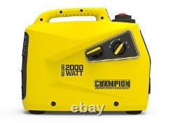 Champion 2000 Watt Inverter Portable Petrol Generator, Quiet & Light, 80cc