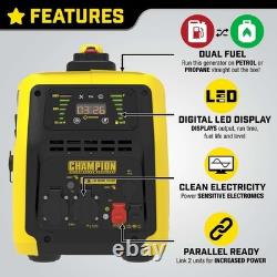 Champion 2000 Watt LPG Dual Fuel Generator Inverter Portable Generator
