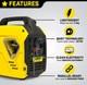 Champion 2200w Petrol Portable Inverter Generator, Mighty Atom, Suitcase Camping