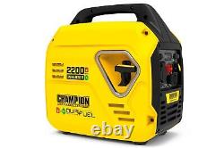 Champion 2200 Watt Mighty Atom Dual Fuel Inverter Generator, Lightweight, 80cc