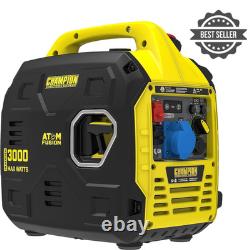 Champion 240V Petrol Inverter Generator? 93001i Quiet, Portable, 3000W