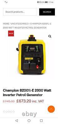 Champion 82001i-E 2000W Petrol Inverter Generator