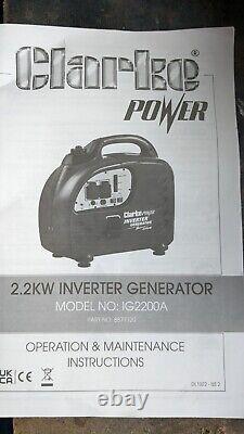 Clarke Inverter Generator. 2200W