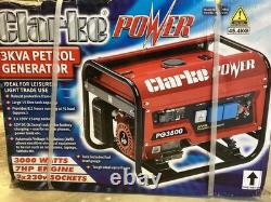 Clarke Pg3800 3000W(Max) Petrol Generator