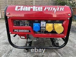 Clarke Power Generator PG3800DV WITH 2 BOTTLES OF OIL