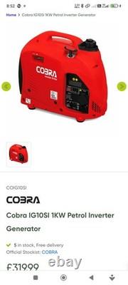 Cobra IG10si 1. Okw Petrol Portable Inverter Generator with Manual