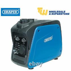 Draper 95716 700w Petrol Inverter Generator Close Case 4-Stroke Easy Start
